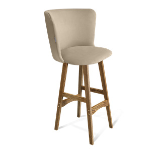 Барный стул SHT-ST36 / SHT-S65 (ванильный крем/дуб брашированный коричневый) в Первоуральске