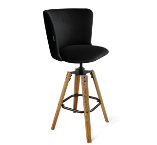 Барный стул SHT-ST36 / SHT-S93 (ночное затмение/браш.коричневый/черный муар) в Новоуральске