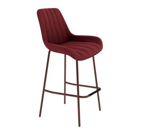 Барный стул SHT-ST37 / SHT-S29P (рубиновое вино/медный металлик) в Екатеринбурге - изображение