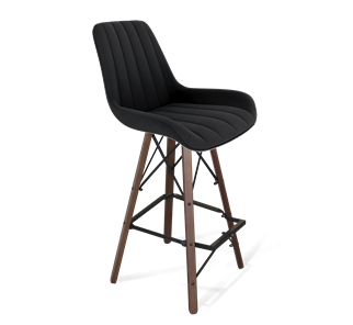 Барный стул SHT-ST37 / SHT-S80 (ночное затмение/темный орех/черный) в Асбесте
