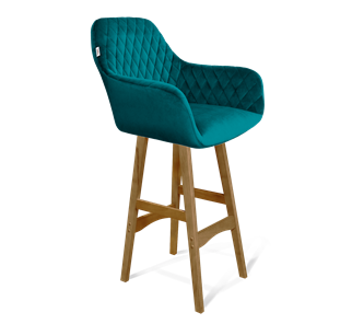 Барный стул SHT-ST38 / SHT-S65 (альпийский бирюзовый/светлый орех) в Первоуральске