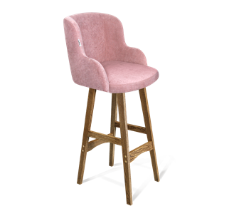 Барный стул SHT-ST39 / SHT-S65 (пыльная роза/дуб брашированный коричневый) в Первоуральске