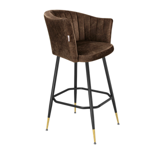 Барный стул SHT-ST42-1 / SHT-S148 (кофейный трюфель/черный муар/золото) в Ревде