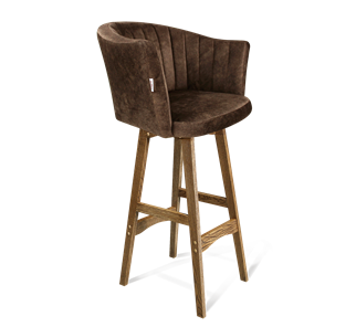 Барный стул SHT-ST42-1 / SHT-S65 (кофейный трюфель/дуб брашированный коричневый) в Новоуральске