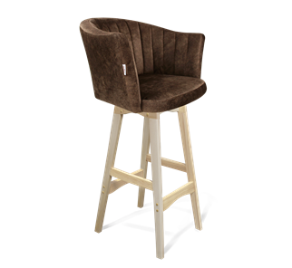 Барный стул SHT-ST42-1 / SHT-S65 (кофейный трюфель/прозрачный лак) в Асбесте