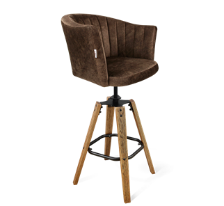 Барный стул SHT-ST42-1 / SHT-S93 (кофейный трюфель/браш.коричневый/черный муар) в Красноуфимске