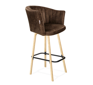 Барный стул SHT-ST42-1 / SHT-S94 (кофейный трюфель/прозрачный лак/черный муар) в Ревде