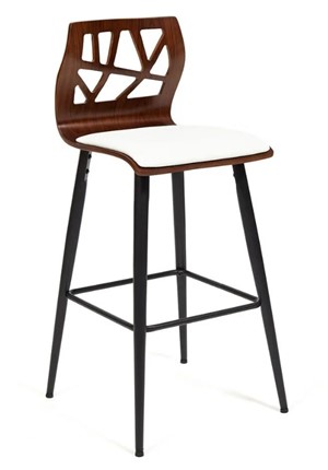 Барный стул TAIGA (mod.4042B) орех/белый (2,шт) арт.13661 в Екатеринбурге - изображение