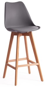 Барный кухонный стул TULIP BAR (mod. C1014H) 57х48х104 серый 024 /натуральный арт.15205 в Каменске-Уральском