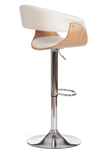 Барный стул VIMTA (mod.4021S) белый/натуральный/хром арт.13660 в Екатеринбурге - изображение 2