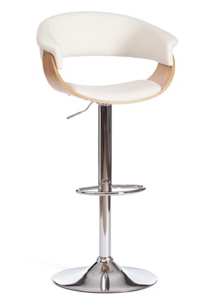 Барный стул VIMTA (mod.4021S) белый/натуральный/хром арт.13660 в Екатеринбурге - изображение