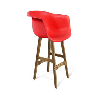 Барный стул SHT-ST31/S65 (красный/дуб брашированный коричневый) в Кушве