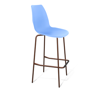Барный стул SHT-ST29/S29 (голубой pan 278/медный металлик) в Артемовском