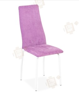 Кухонный стул Волна, каркас металл белый, инфинити фиолетовый в Каменске-Уральском