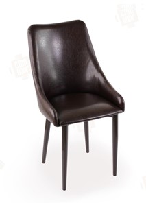 Кухонный стул Хэнк каркас металл коричневый, экокожа аттика шоколад в Богдановиче