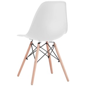 Комплект обеденных стульев 4 шт. BRABIX "Eames CF-010", пластик белый, опоры дерево/металл, 532630, 2033A в Красноуфимске