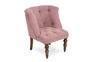 Кресло Бриджит розовый ножки коричневые в Екатеринбурге - предосмотр