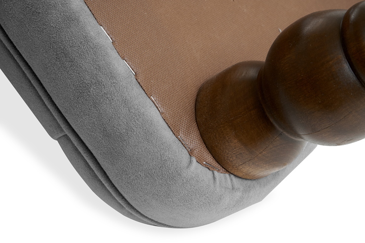 Мягкое кресло Бриджит серый ножки коричневые в Кушве - изображение 7