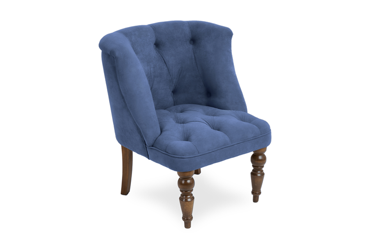 Кресло Бриджит синий ножки коричневые в Екатеринбурге - изображение 1
