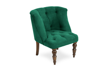 Мягкое кресло Бриджит зеленый ножки коричневые в Екатеринбурге - предосмотр