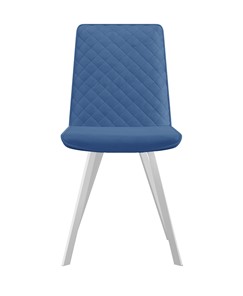Кухонный стул 202, микровелюр B8 blue, ножки белые в Кушве - предосмотр 1