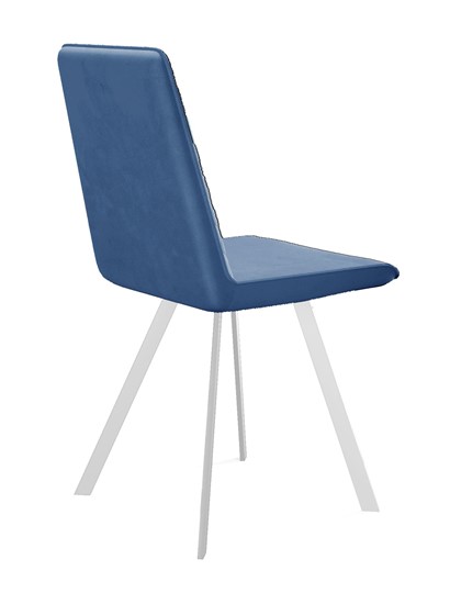 Кухонный стул 202, микровелюр B8 blue, ножки белые в Артемовском - изображение 2