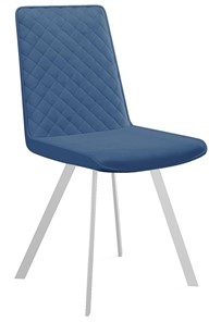 Кухонный стул 202, микровелюр B8 blue, ножки белые в Артемовском