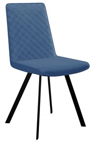 Кухонный стул 202, микровелюр B8 blue, ножки черные в Новоуральске