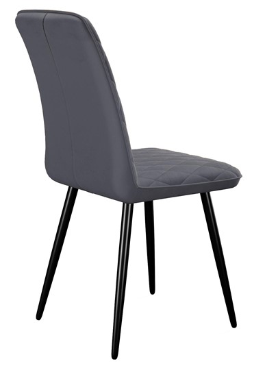 Мягкий стул 205, микровелюр B28 antracite, ножки черные в Первоуральске - изображение 2