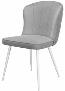 Кухонный стул 209, микровелюр B22 grey, ножки белые в Асбесте