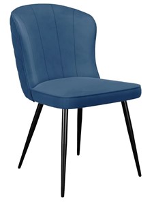 Мягкий стул 209, микровелюр B8 blue, ножки черные в Екатеринбурге