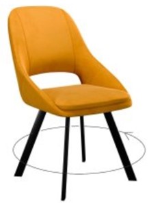 Кухонный стул 247 Поворотный  апельсин/черный в Каменске-Уральском