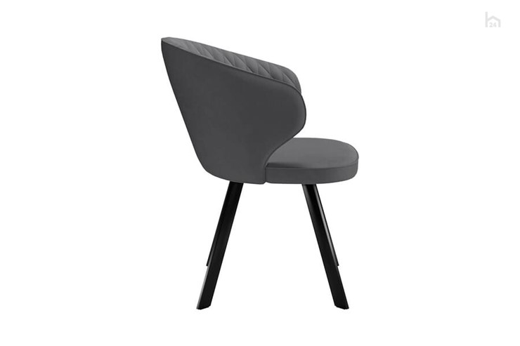 Мягкий стул 249 Поворотный, Микровелюр B28 Antracite / опоры черные в Ревде - изображение 3