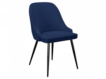 Мягкий стул 256, микровелюр К17 синий, ножки черные в Екатеринбурге
