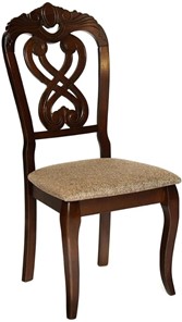 Обеденный стул Андромеда, дерево гевея 47х55х107 Cappuchino/ткань коричневая S 168-7 (2 шт) арт.12895 в Каменске-Уральском