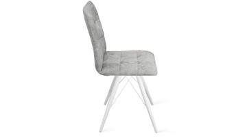 Обеденный стул Аспен К3 (Белый матовый/Микровелюр Wellmart Silver) в Первоуральске - предосмотр 1
