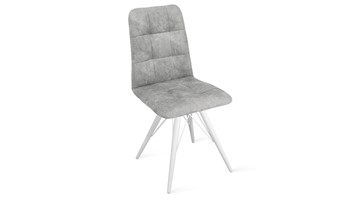 Обеденный стул Аспен К3 (Белый матовый/Микровелюр Wellmart Silver) в Асбесте
