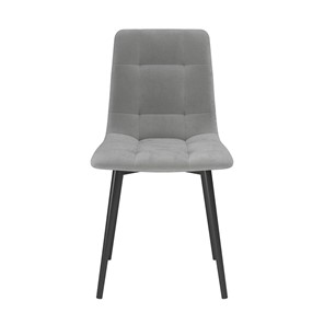 Обеденный стул Белла, велюр тенерифе грей/Цвет металл черный в Ирбите - предосмотр 1