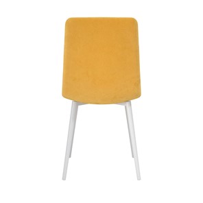 Обеденный стул Белла, велюр тенерифе куркума/Цвет металл белый в Красноуфимске - предосмотр 3