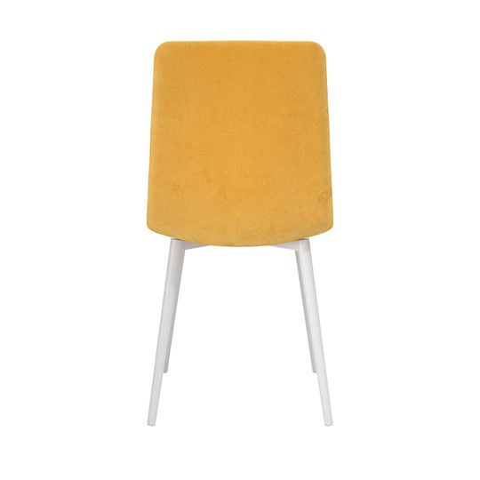 Обеденный стул Белла, велюр тенерифе куркума/Цвет металл белый в Красноуфимске - изображение 3