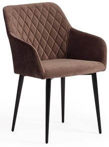 Обеденный стул BREMO (mod. 708) 58х55х83 коричневый barkhat 12/черный арт.19000 в Первоуральске