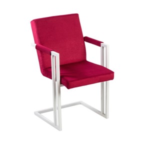 Обеденный стул Бруно, Белый/Аврора 11(бордовый) в Асбесте