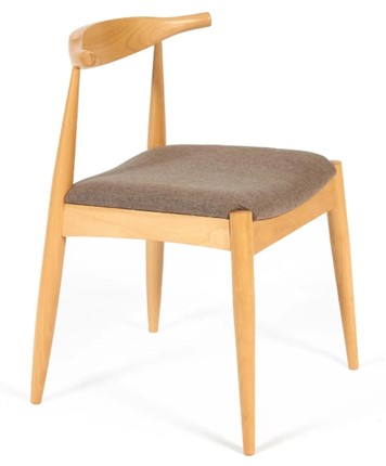 Кухонный стул BULL бук/ткань 54,5x54x75 Натуральный арт.19586 в Тавде - изображение