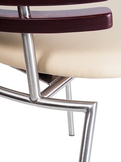 Обеденный стул Cafe chrome arm, кожзам PU в Ревде - изображение 2