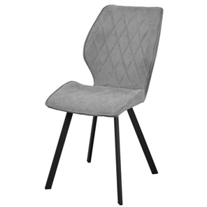 Мягкий стул в кухню Челси СРП-038 серый/черный в Екатеринбурге