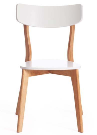 Обеденный стул Claire, дерево гевея/МДФ 48x49,5x81,5 Белый/натуральный (2 шт) арт.15113 в Екатеринбурге - изображение 4