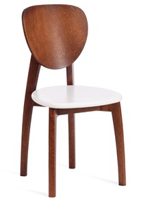 Обеденный стул Diamante, жесткое сидение бук, 42х42х85, коричневый/белый арт.19897 в Кушве