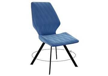 Мягкий стул DikLine 243 поворотный B8 BLUE, ножки черные в Новоуральске
