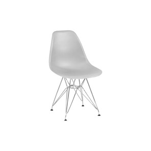 Обеденный стул derstuhl DSL 110 Chrom (светло-серый) в Красноуфимске