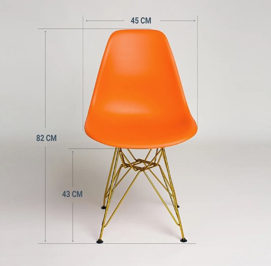Обеденный стул DSL 110 Gold (оранжевый) в Первоуральске - изображение 1
